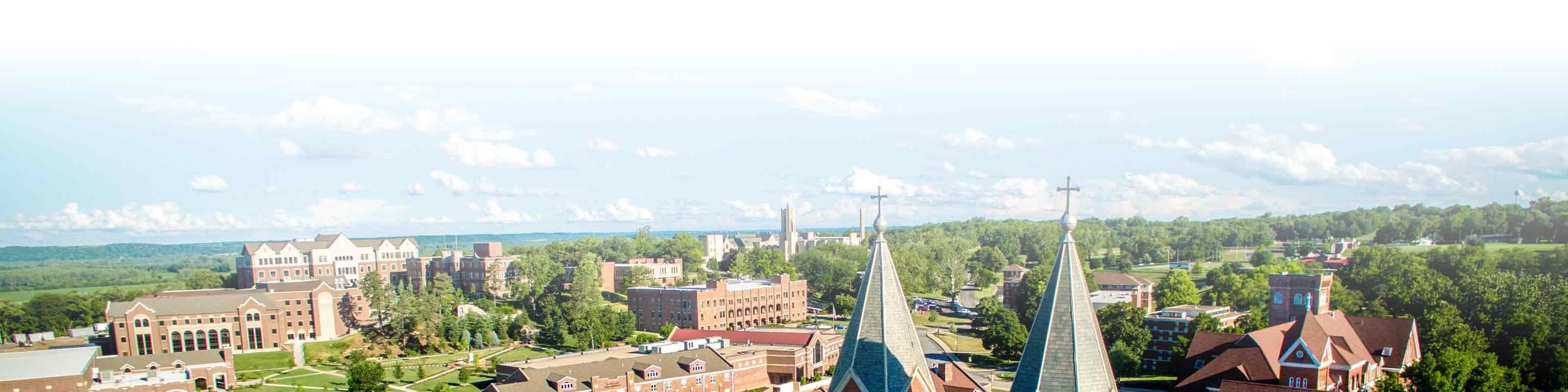 Aerial shot of campus